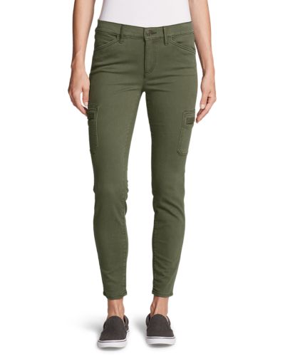 skinny khaki cargo pants womens