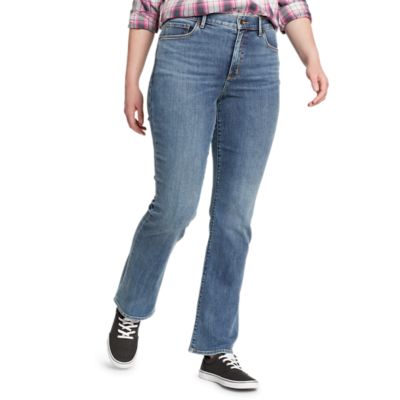 Eddie Bauer Women's Voyager High-Rise Boot-Cut Jeans - Curvy. 1