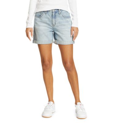 Womens denim boyfriend store shorts