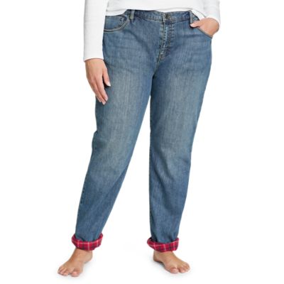 Women's Boyfriend Flannellined Jeans Eddie Bauer Outlet