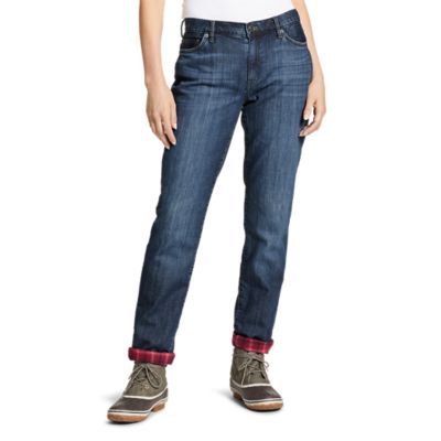 flannel lined jeans womens