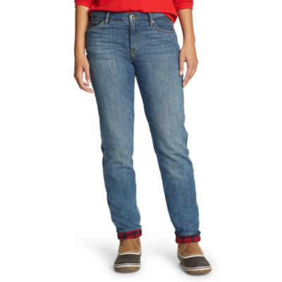 Women's Boyfriend Flannel-lined Jeans | Eddie Bauer