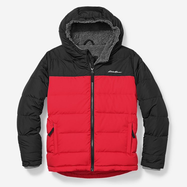 Boys' Classic Down Hooded Jacket large version