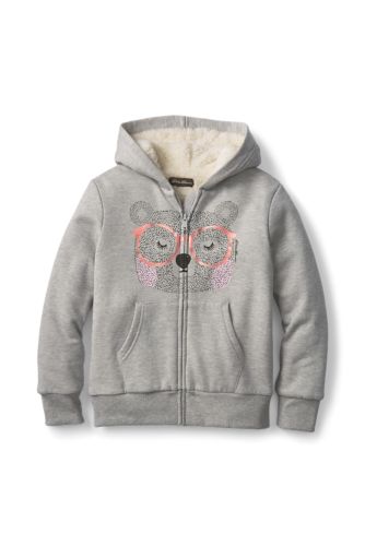 girls lined hoodie