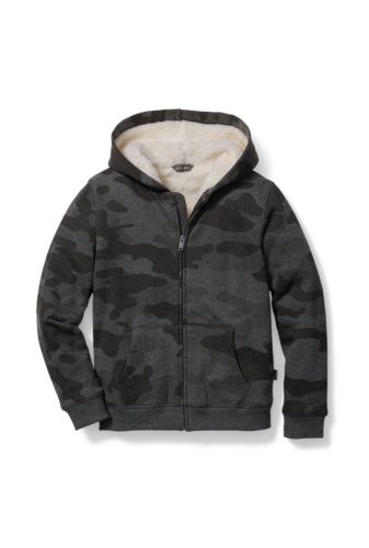 Hoodie with sherpa clearance lining