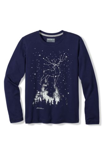 Boys' Glow In The Dark Graphic Longsleeve Tshirt Eddie Bauer