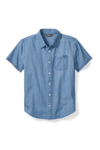 Image of Boys' Chambray Short-Sleeve Shirt