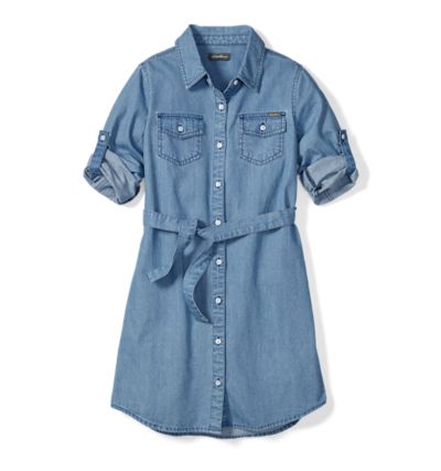 Girls' Chambray Shirt Dress | Eddie Bauer