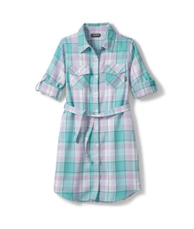 Girls plaid 2025 shirt dress