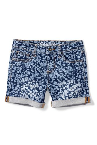 Girls' Flex Knit Denim Shorts Print Eddie Bauer