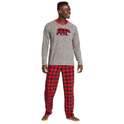 Mens plus size discount buffalo plaid pajamas