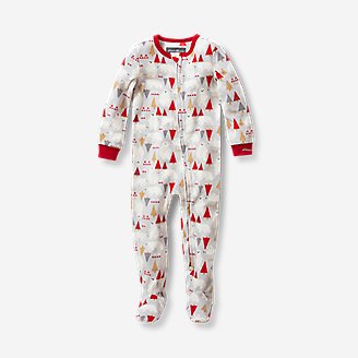 Thumbnail View 1 - Infant Brushed Waffle-Knit Footed Sleeper