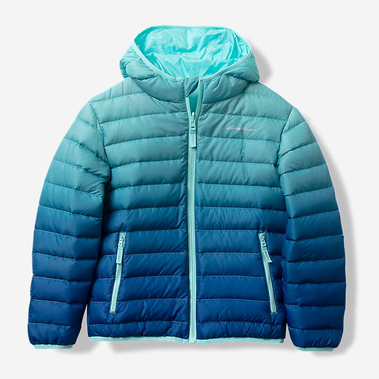 Girls' CirrusLite Reversible Down Hooded Jacket - Ombre large version