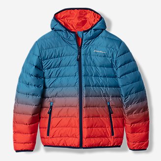 Thumbnail View 1 - Boys' CirrusLite Reversible Down Hooded Jacket- Ombre