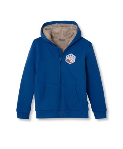 Boys Camp Fleece Faux Shearling Hoodie