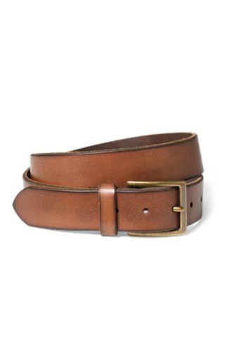 Men's Khaki Leather Belt | Eddie Bauer