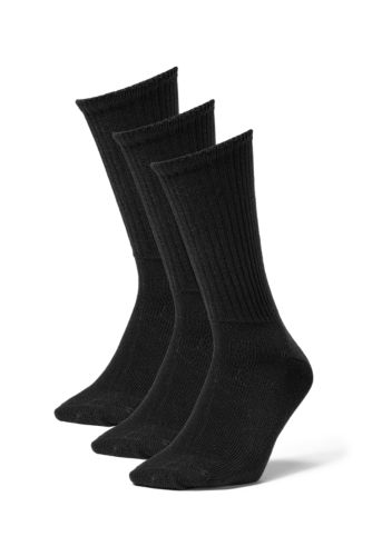 Men's Solid Crew Socks 3 Pack Eddie Bauer
