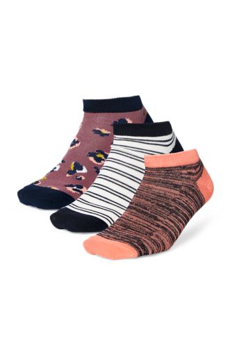 Womens Low-Profile Patterned Socks - 3-Pack
