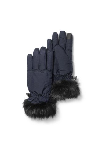 women's down filled gloves