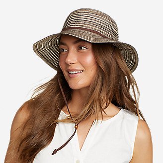 Thumbnail View 1 - Women's Packable Straw Hat - Wide Brim