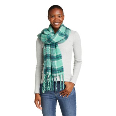 Blue Checkered Wool Scarf | THE8 - Seventeen