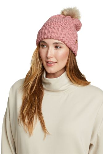 Eddie Bauer Women's Cabin Faux Fur Pom Beanie