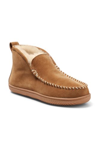 mens tan slipper boots