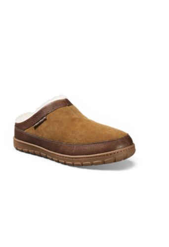 men's eddie bauer shearling boot slippers