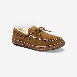Thumbnail View 1 - Men's Shearling-Lined Moccasin Slipper