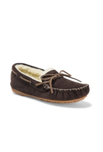 shearling lined slippers womens