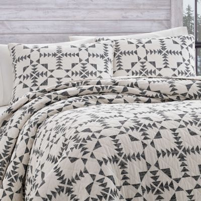 Image of Arrowhead Quilt-Sham Set - Carbon