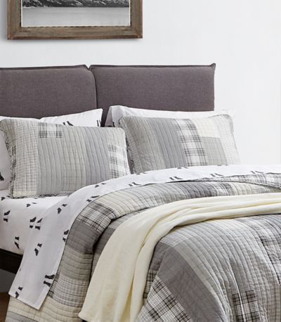 Fairview Quilt/sham Set Gray Eddie Bauer