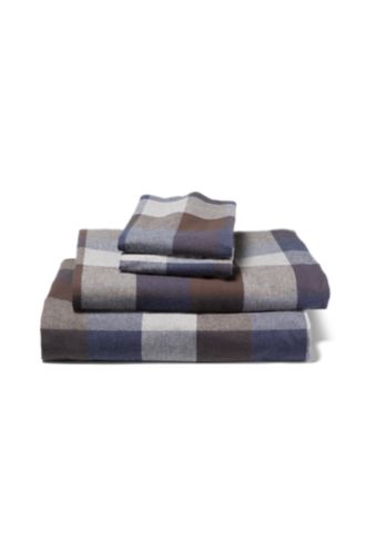 portuguese flannel sheet set plaids & heathers