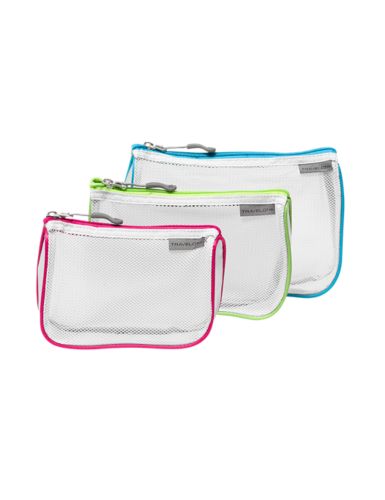 set of travel pouches