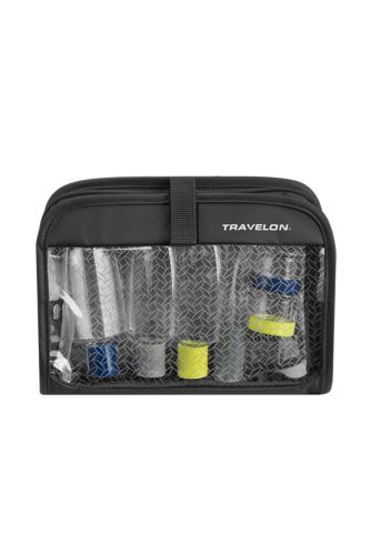 Travelon 3-1-1 Wet/Dry One Quart Clear Toiletry Bag with Bottles and Jars