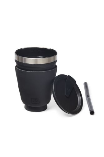 Eddie Bauer - Large Hot Black/Gold Travel Coffee Mug - Great Condition