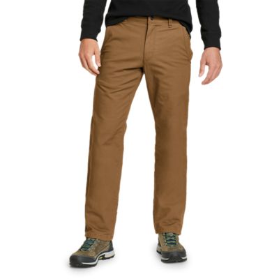 Eddie Bauer Men's Voyager Flex Fleece-Lined Chino Pants