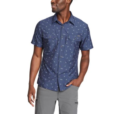 0290476540000040 Mens Mountain Short-Sleeve Shirt - Print sku 0290476540000040