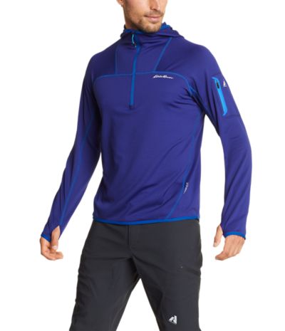 Men's High Route Grid Fleece 1/2zip Hoodie Eddie Bauer