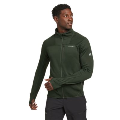 Eddie Bauer Men's High Route Grid Fleece Full-Zip Mock Neck