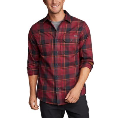 eddie bauer red flannel shirt