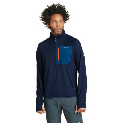 Eddie Bauer Men's High Route Grid Fleece 1/2-Zip Mock. 1