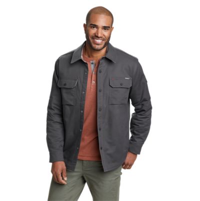 Men's Impact Canvas Flannel-lined Shirt-jacket