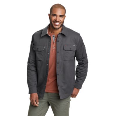 Men's Impact Canvas Flannel-Lined Shirt-Jacket