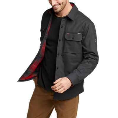 Image of Men's Impact Canvas Flannel-Lined Shirt-Jacket