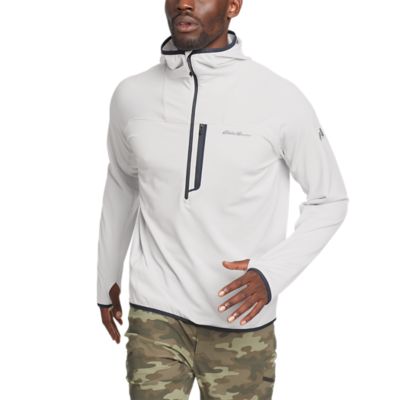 Men's High Route Grid Fleece 1/2zip Hoodie Eddie Bauer