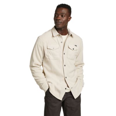 Mens micro fleece 2025 button up shirts