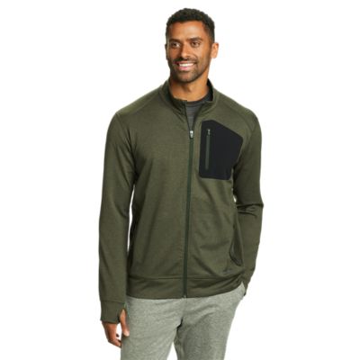 Eddie Bauer Men's Cascadia Fleece FZ, Storm at  Men's