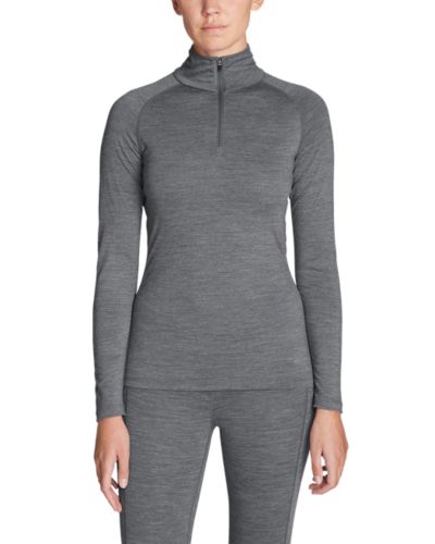 Women's Heavyweight Freedry® Merino Hybrid Baselayer 1/4zip Eddie Bauer