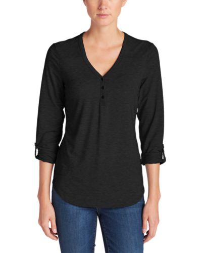 Women S Mercer Knit Henley Shirt Eddie Bauer